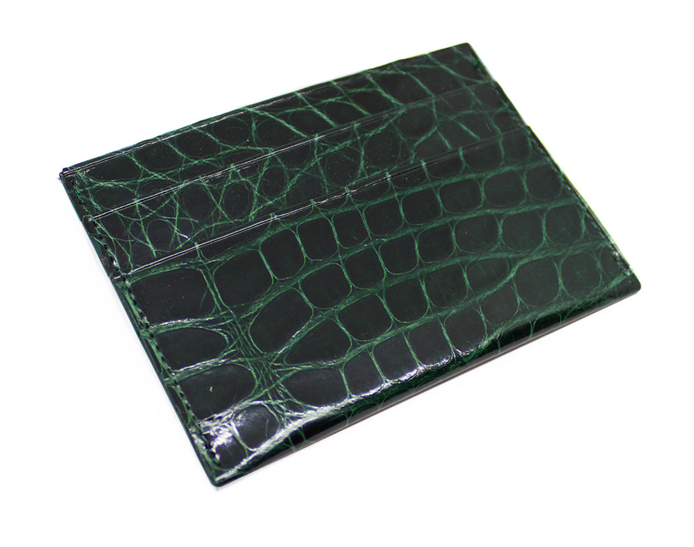 Green Alligator Card Holder