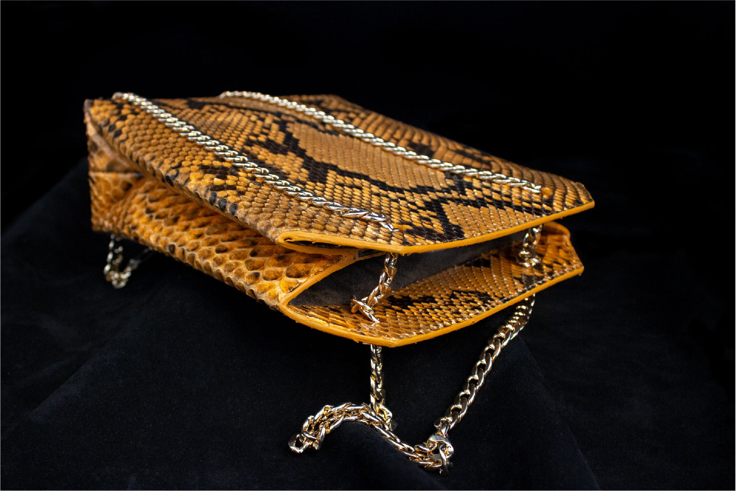 Orange Python Medium Crossbody