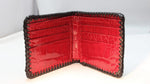 Black Hornback “President” Full Alligator Wallet with Red Alligator Interior