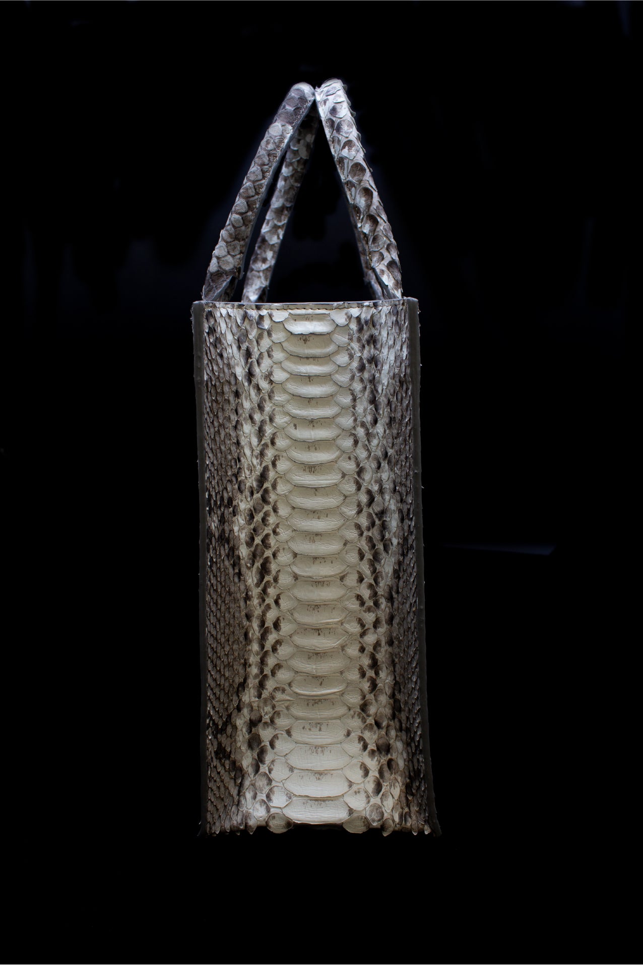 Natural Genuine Python Tote