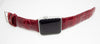 Red Glazed Alligator Watch Strap for Apple Watch