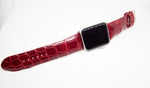 Red Glazed Alligator Watch Strap