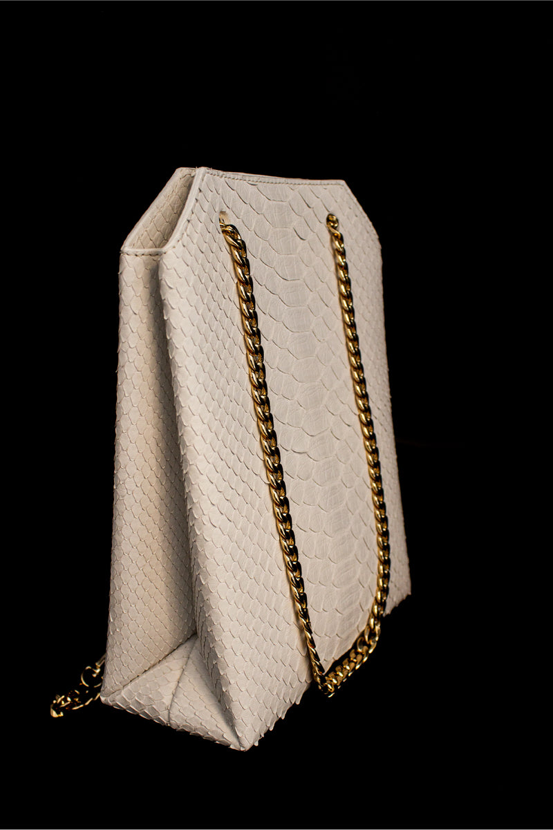 White Python Medium Crossbody