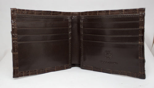Classic Brown Hornback Alligator Tail Wallet