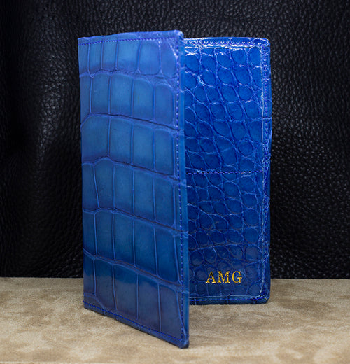 Azul Blue Alligator Passport Cover