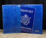 Azul Blue Alligator Passport Cover
