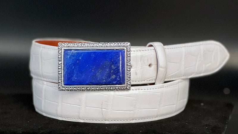 "Blue Sky" Lapis and Sterling Silver Buckle