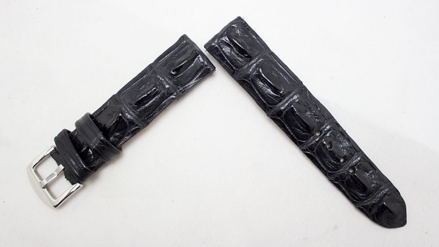 Black Hornback Alligator Watch Strap