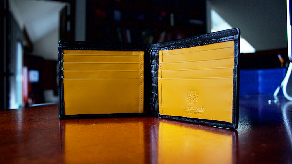 Waprolux Calf & French Chèvre Compact Bifold Wallet 6 Pocket 