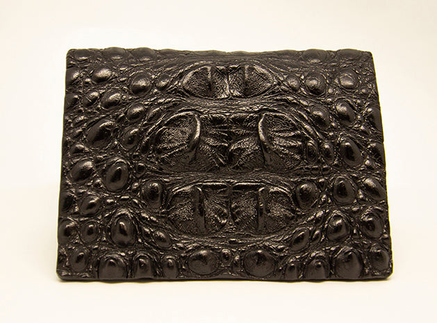 Front pocket Black Hornback Full Alligator Wallet
