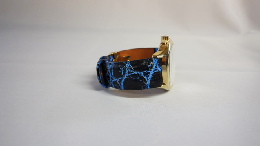 Black Turquoise Alligator Watch Strap