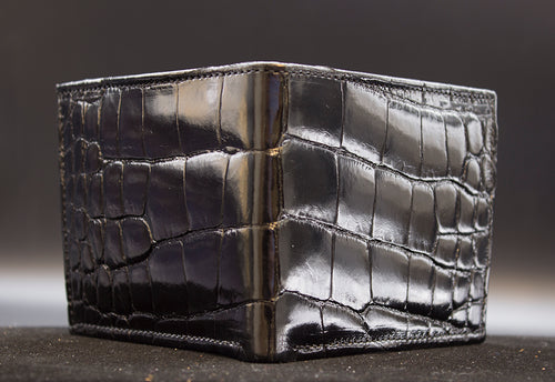 Slim Black Alligator Front Pocket Money Clip Card Holder Pouch Wallet –  JohnAllenWoodward