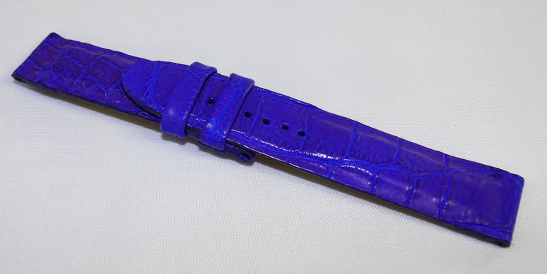 Electric Blue Alligator Watch Strap