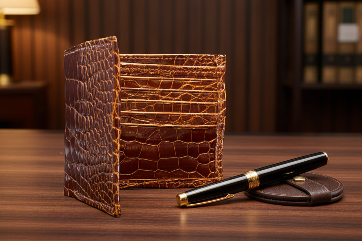 Bourbon “Chairman” Full Alligator Wallet