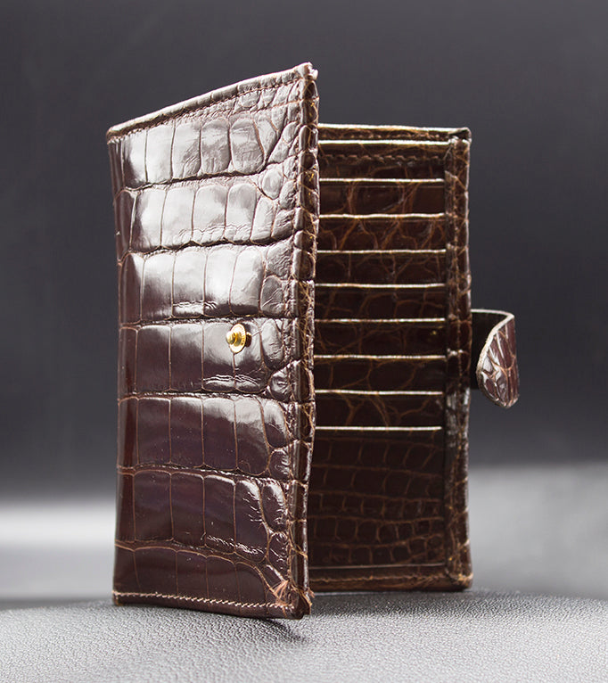 Bourbon Alligator Card Holder Wallet