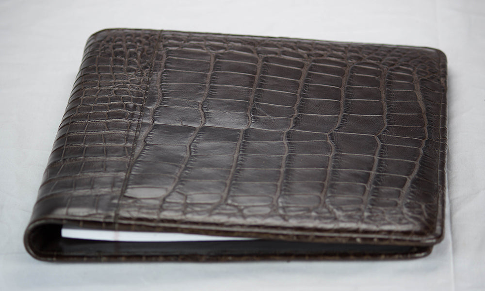 Brown Alligator Portfolio Writing Pad