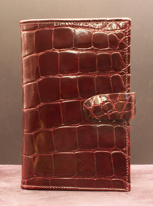 Louis Vuitton Dark Red Burgundy Crocodile Leather Card Holder