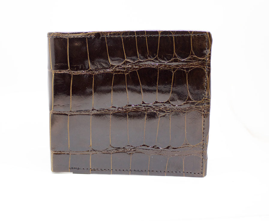 Brown Glazed “Chairman” Alligator Wallet