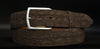 Chocolate Suede Crocodile Belt
