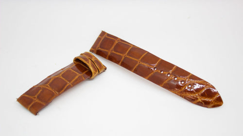 Cognac Glazed Alligator Watch Strap