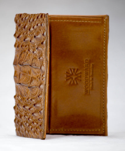 Front pocket Cognac Hornback Alligator Wallet