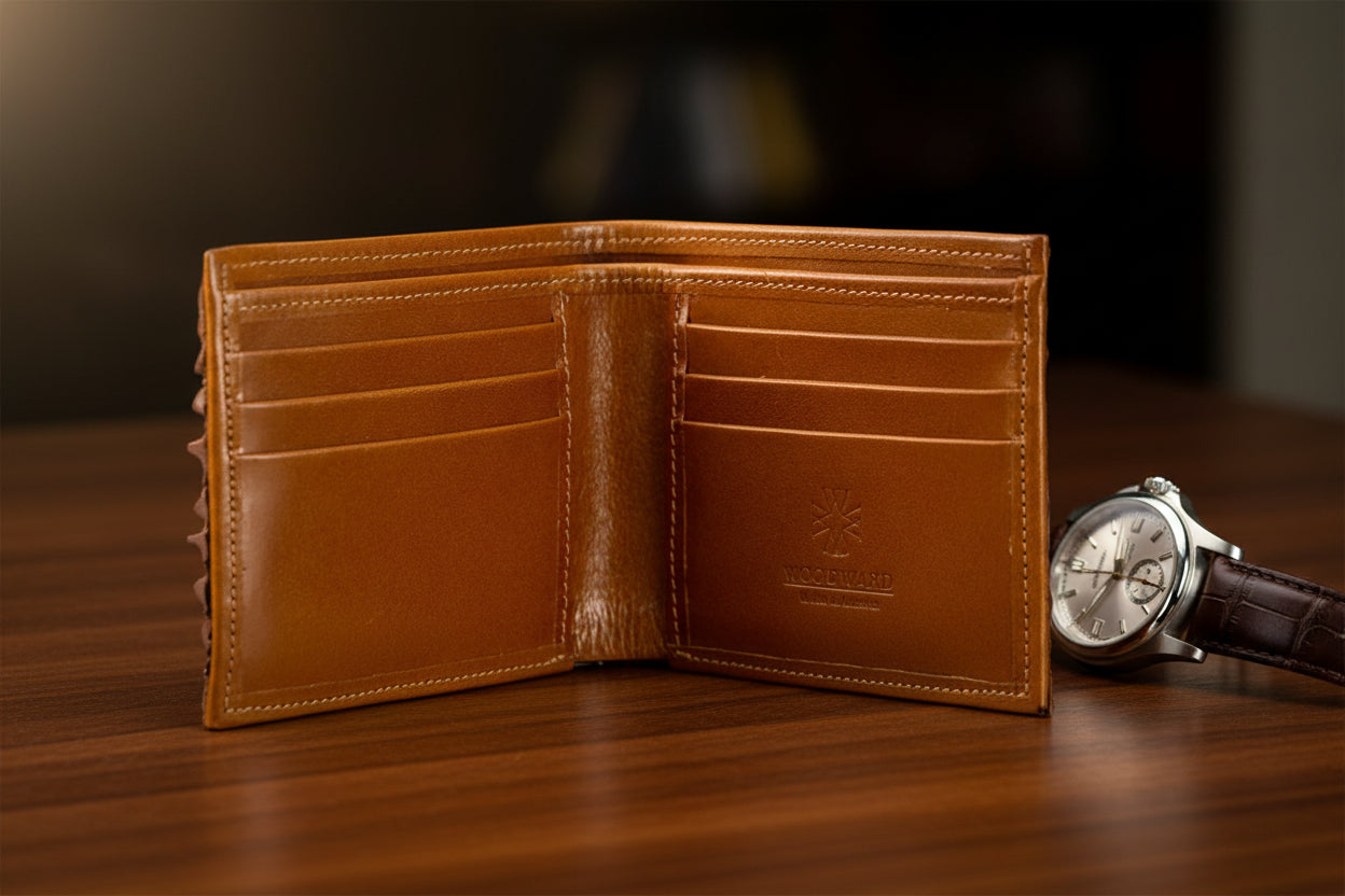 Classic Cognac Hornback Alligator Wallet