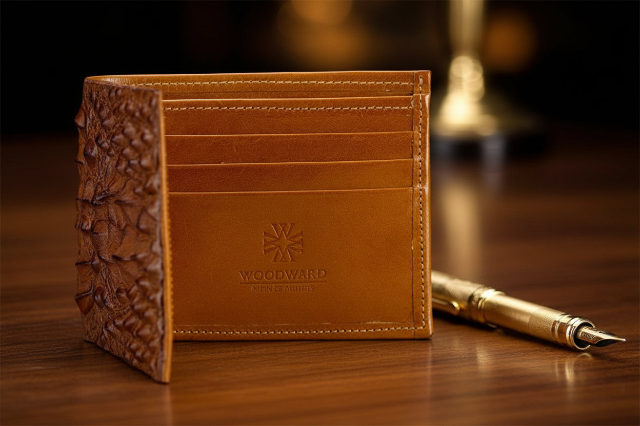 Classic Cognac Hornback Alligator Wallet