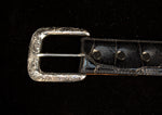 Vogt "Engraved New Yorker" Single Sterling Silver Belt Buckle