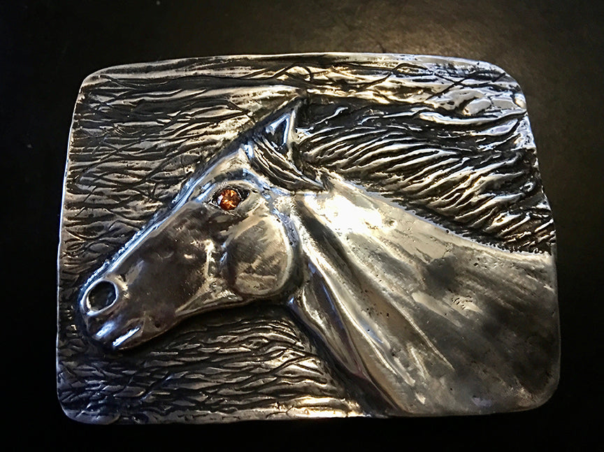 "Fire Eye" Sterling Silver Buckle