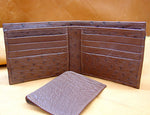 Chocolate "President" Full Ostrich Wallet