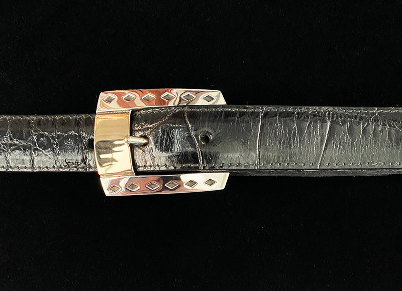 "Gold Creek" Sterling Silver and 14k Gold Buckle