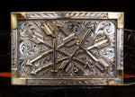 ~Limited Edition~ Clint Orms "Golden Broken Arrow" Sterling Silver and Gold Belt Buckle