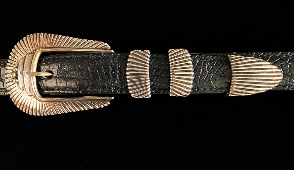 David Dear "Guiqueno" 4 Piece Sterling Silver Buckle Set