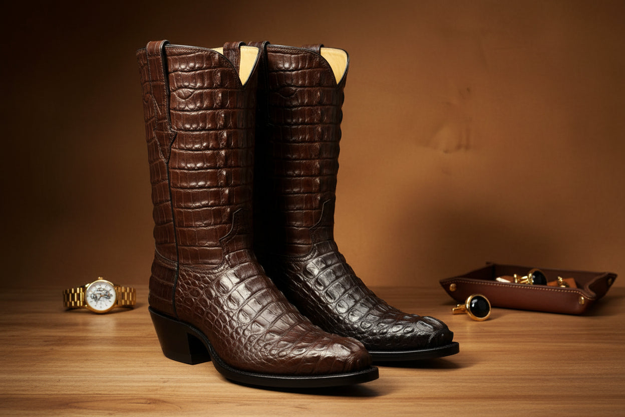 Full American Hornback Alligator Boots