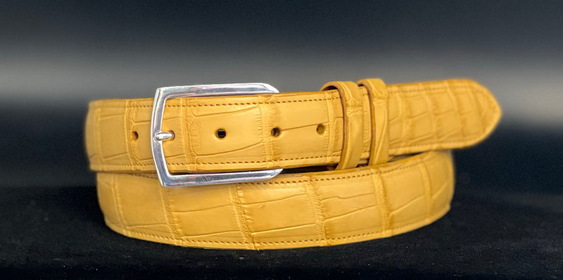 Limited Edition Italian Gold Alligator Belt