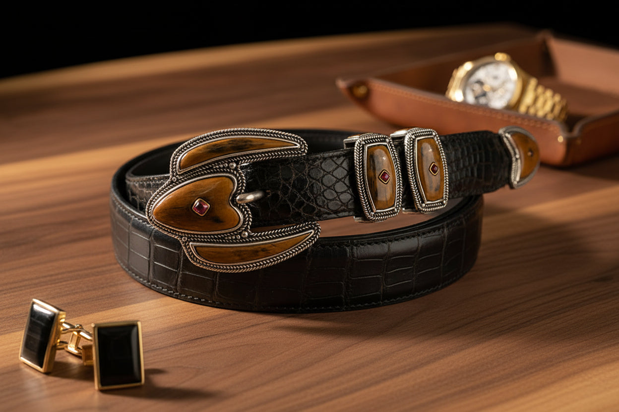 Mammoth Ivory in Sterling Silver with Rubies