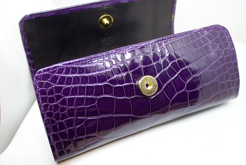 Purple Alligator Women's Clutch Wallet