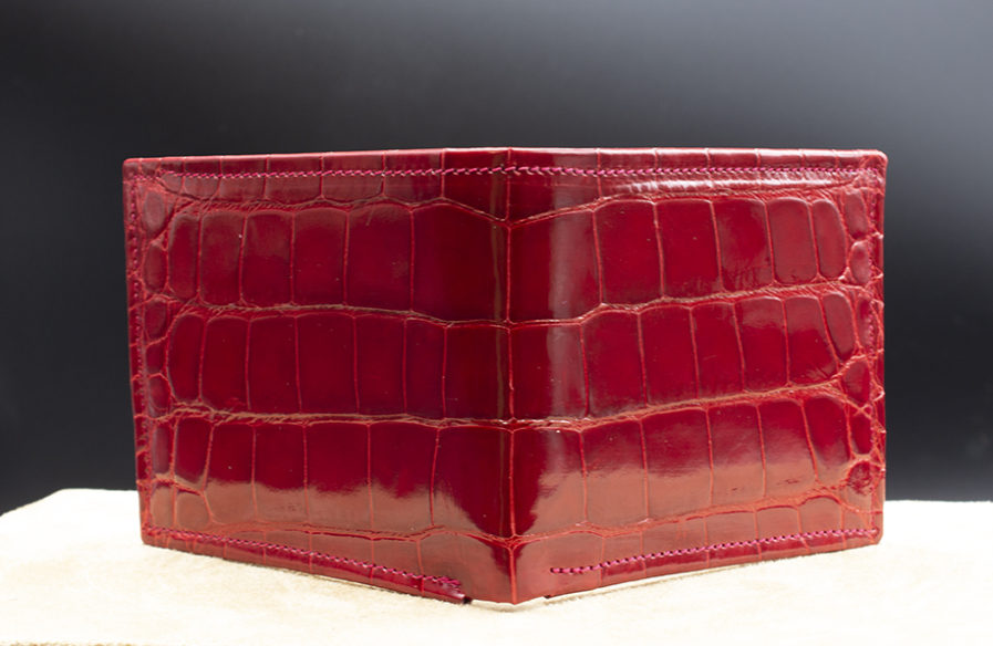 Red and White “President” Full Alligator Wallet