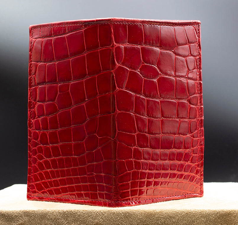 Red Alligator long wallet