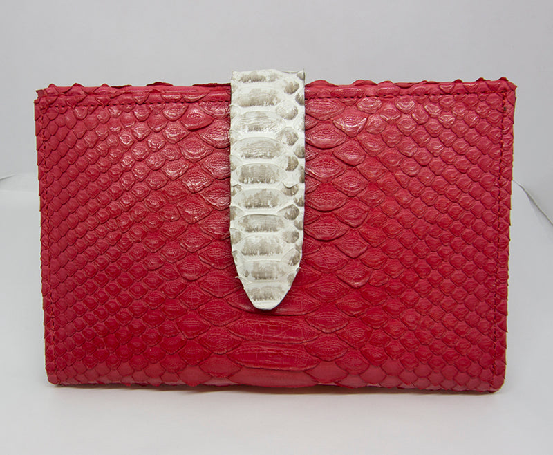 Red and Natural Python Wallet