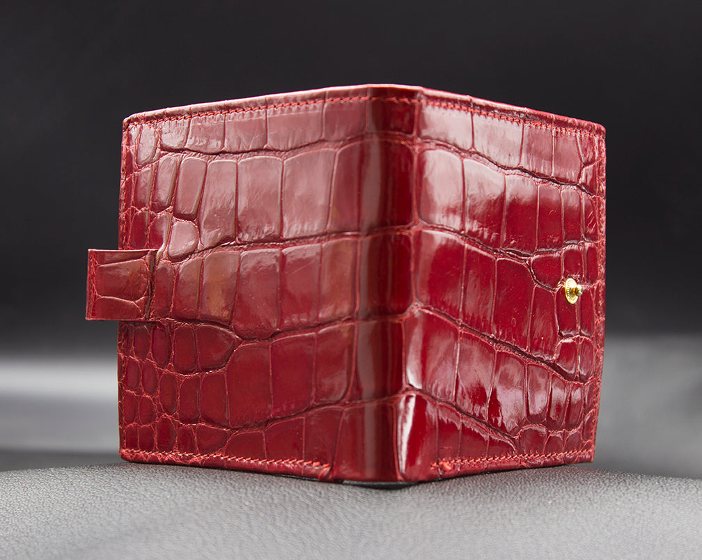 Red Alligator and Exotic Print Wallet