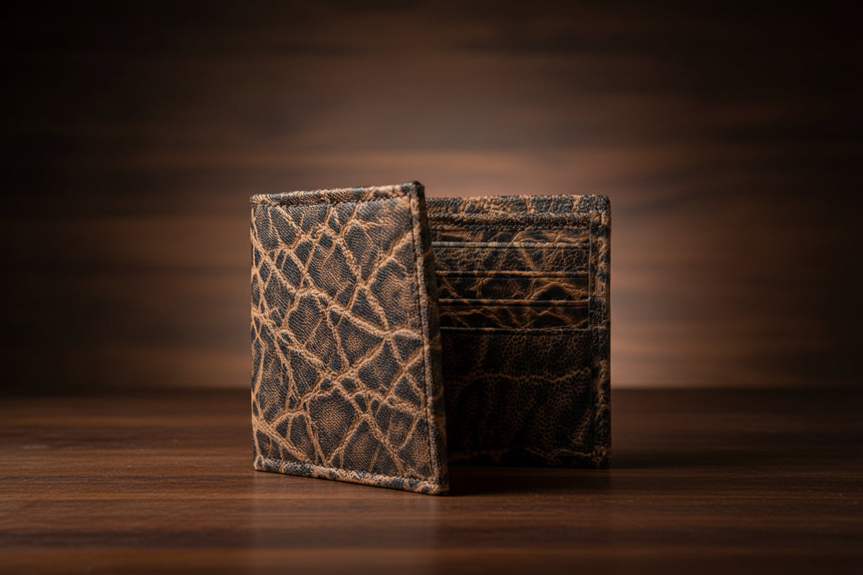 Vintage Rum Elephant “President” Full Alligator Wallet