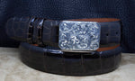 Vogt "Laramie" Engraved Sterling Silver Buckle With Alligator Belt